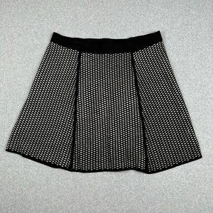 Ann Taylor Skirt Womens XL Black White‎ A line Patterned Pull On Stretch Office